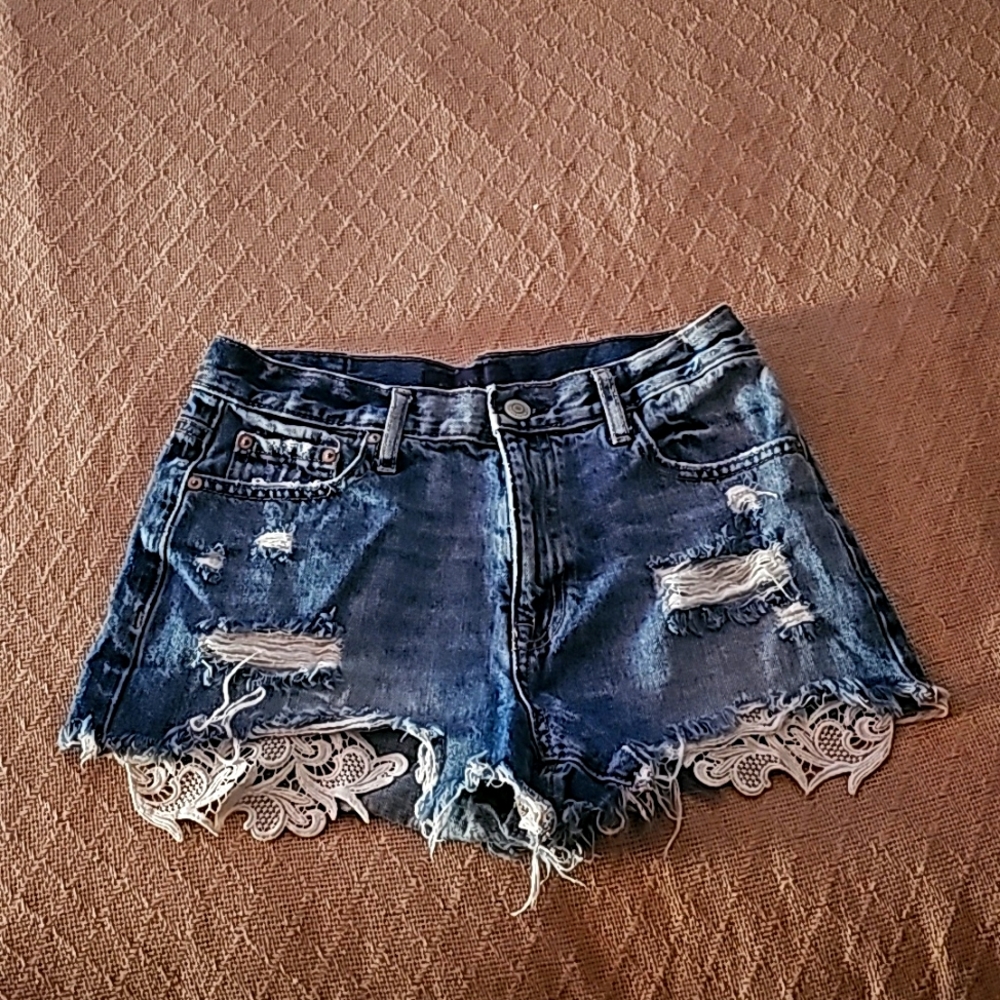 Medium wash Jean shorts